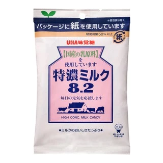 UHA 8.2 โทคุโนะ Milk Candy ลูกอม รสนม หอม หวาน มัน ลูกอมนม จากญี่ปุ่น (ถุงสีขาว 88กรัม)