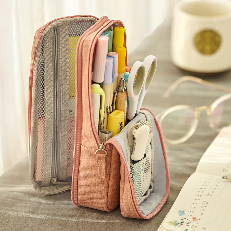 Penlab Angoo Normcore ปากกากระเป๋าดินสอสองชั้นผ้าที่วางโทรศัพท์กระเป๋าเก็บ C6171