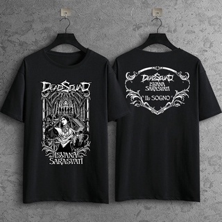 Kaos BAND DEADSQUAD X ISYANA SARASVATI เสื้อยืดลําลอง ผ้าฝ้าย 100% แขนสั้น สีดํา พลัสไซซ์ XS-XXXL ของขวัญวันเกิด สําหรับผู้ชาย