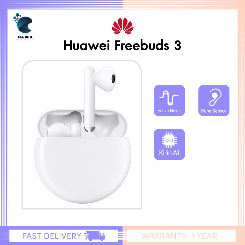 Huawei FreeBuds 3 หูฟังไร้สาย True Wireless Earbuds พร้อม Active Noise Cancellation (ANC)
