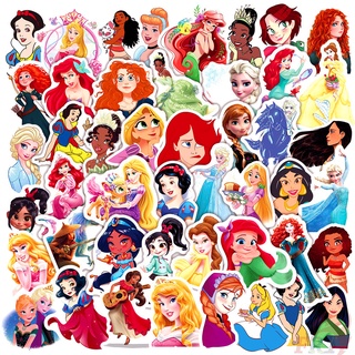 ❉ สติกเกอร์ Disney Princess Series 01 สําหรับติดตกแต่ง ❉ สติกเกอร์ ลายสเก็ตบอร์ด Doodle DIY สําหรับตกแต่งแล็ปท็อป 50 ชิ้น ต่อชุด