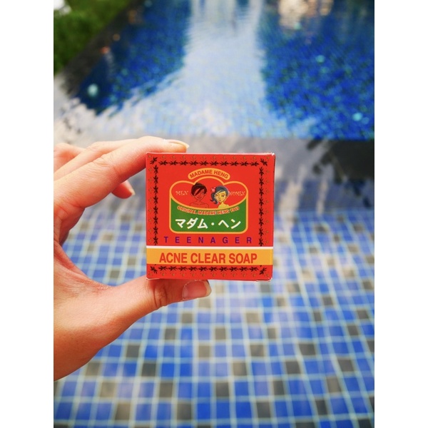1ก้อน 50กรัม สบู่สิว แอคเน่เคลียร์ มาดามเฮง madame heng acne clear soap