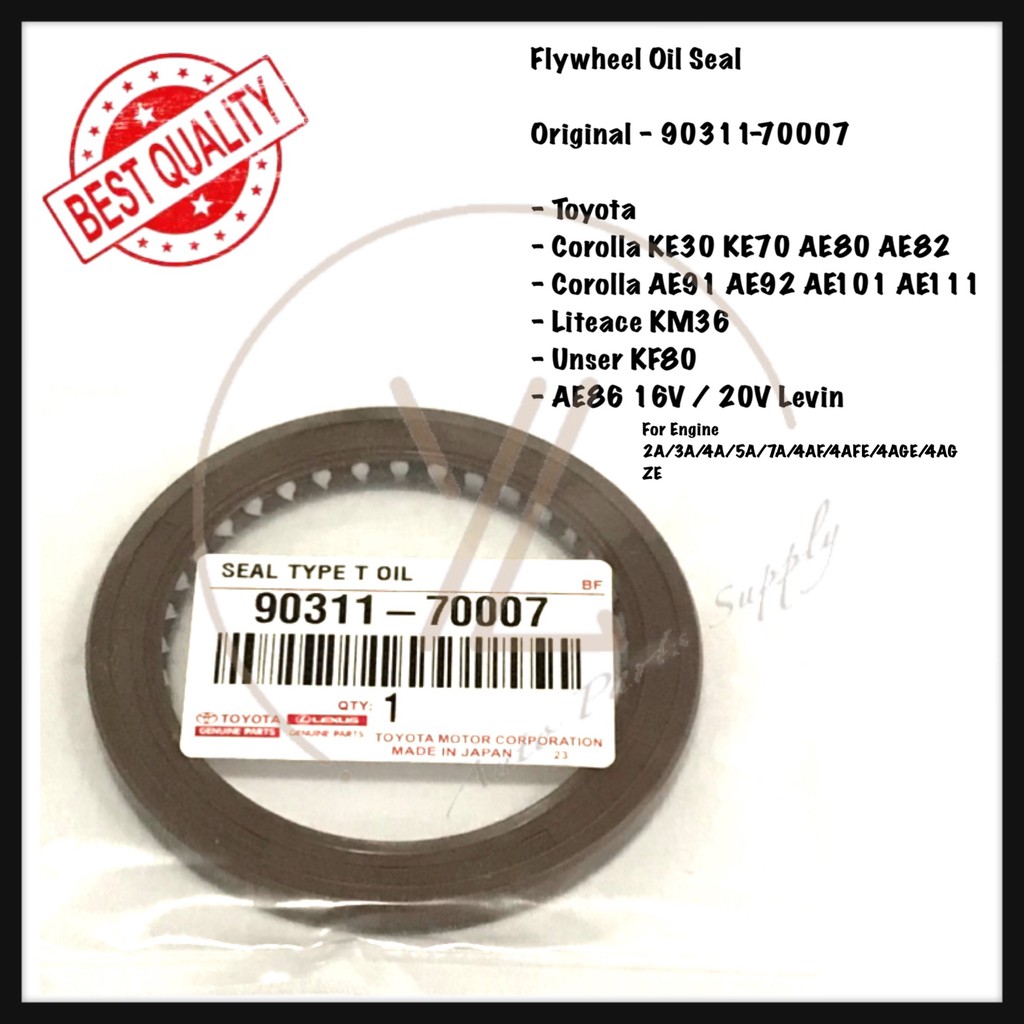 TOYOTA COROLLA KE30 KE70 AE80 AE82 AE86 AE92 AE101 AE111 LITEACE KM36 UNSER LEVIN FLYWHEEL VITON ซีล