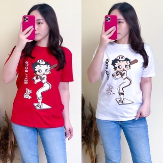 เสื้อยืดแขนสั้น ผ้าฝ้าย ลาย Betty Boop ยุค 30s สําหรับผู้หญิง