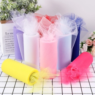 ม้วนผ้า Tulle 25 หลา สําหรับตกแต่งงานแต่งงาน ห่อของขวัญ Diy