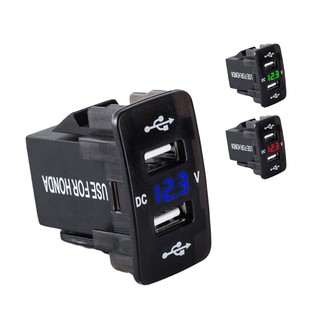 DC 12 V 24 V Dual USB อะแดปเตอร์ชาร์จไฟ LED สำหรับ Honda