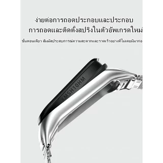 สายรัด Mi Band 3 สายรัดโลหะสแตนเลส Xiaomi Band 3 4 5 6 7 8 สายรัดแบบ Milanese Loop miband 8/9/10