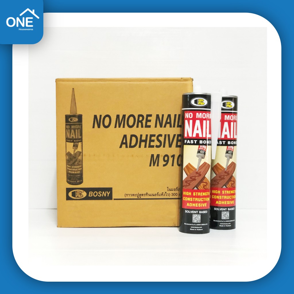 [ยกลัง] กาวตะปู Bosny M910 300ml ใช้แทนการตอกตะปู ยึดแน่น ติดไม้ กาวติดกระเบื้อง กาวอเนกประสงค์ สูตร