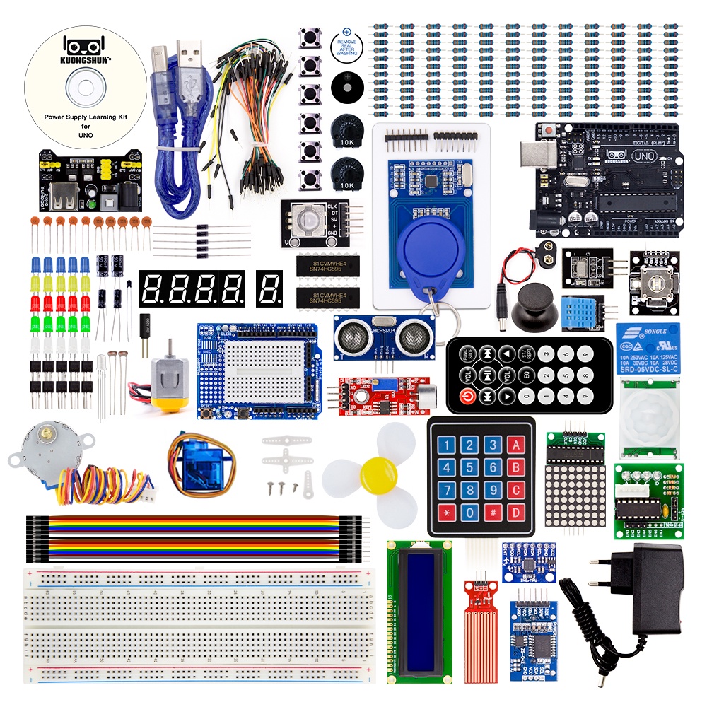 NEW อุปกรณ์ครบชุด arduino super project starter kit- most complete มาพร้อมชุดอุปกรณ์มากกว่า 40 ชนิดและมี CD สอนการใช้งาน