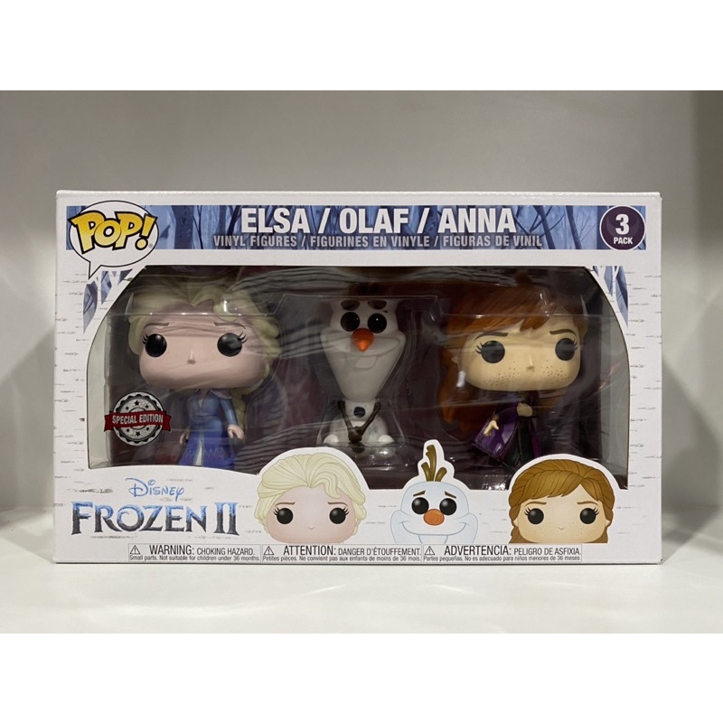 Funko Pop Elsa Olaf Anna Frozen Disney 3 Pack Exclusive