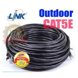 Di Shop Link UTP Cable Cat5e Outdoor 25M สายแลน(ภายนอกอาคาร)สำเร็จรูปพร้อมใช้งาน ยาว 25เมตร (Black)