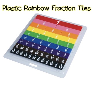 **พร้อมส่ง** ชุดกระดานเรียนรู้เศษส่วนพลาสติก Plastic Rainbow Fraction Tiles เรียนรู้คณิตศาสตร์แบบปฎิบัติจริง Hands-on