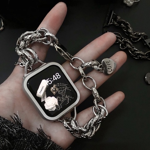 สายนาฬิกาข้อมือ โลหะ สไตล์พังก์ สําหรับ สาย applewatch Strap Series 7 se 6 5 4 3 2 1 ขนาด 41 มม. 45 มม. 38 มม. 42 มม. 44 มม. 40 มม. สายนาฬิกา applewatch