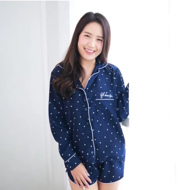 ชุดนอนผ้า Premium i Silk ชุดนอนลายจุด 6 สี ชุดนอนผู้หญิง ชุดนอนน่ารัก ชุดนอนราคาถูก ชุดนอนไม่ได้นอน thumbnail 7