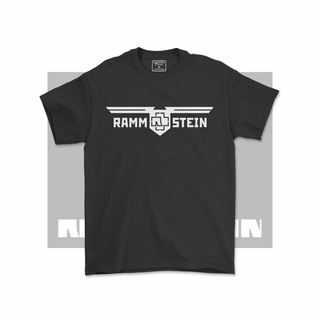 คอลูกเรือเสื้อยืดคอกลมเสื้อเชิ้ต Rammstein Band สีดํา สําหรับผู้ชาย และผู้หญิง V1ผ้าฝ้ายแท้