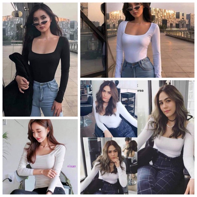 SUGAR เสื้อคอเหลี่ยมหน้าหลังแขนยาว CARDIGAN_NISTA​ (MTP5H)