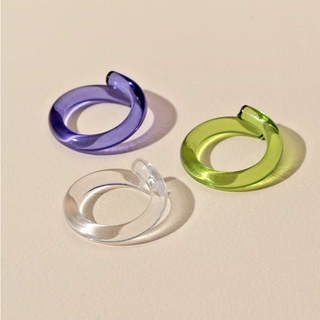 แหวนเรซิ่นสีใส 3pcs clear resin ring