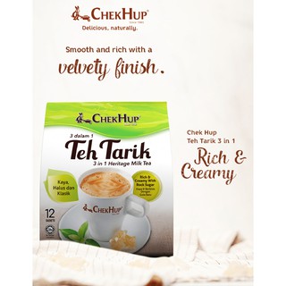 Chekhup 3in1 Instant tea , ชานมจากมาเลยฺ์ , Heritage milk Tea ,Teh tarik Expire 01/2024