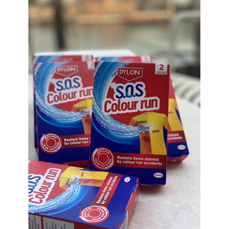 ไดล่อน ผลิตภัณฑ์ขจัดคราบสีตก สำหรับผ้าสี และผ้าขาว (ซักเครื่องและซักมือ) Dylon Colour Run Remover