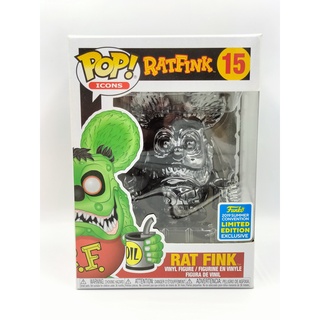 SDCC 2019 Funko Pop Ad Icons - Rat Fink [Chrome สีดำ] #15