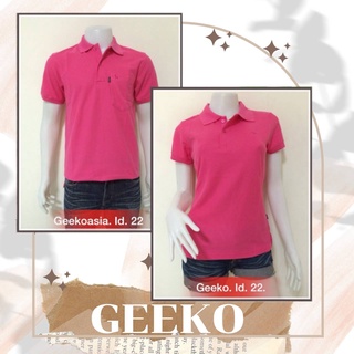 เสื้อโปโลกวาง Geeko แท้100% ชาย/หญิง ID21 สีชมพู