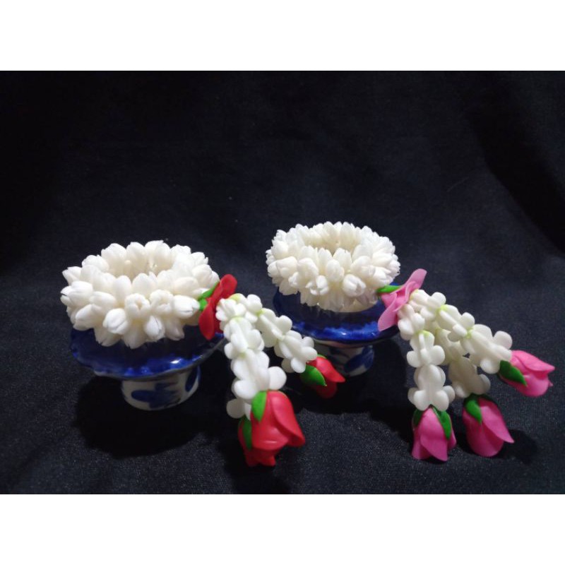 พวงมาลัยดินปั้น มาลัยประดิษฐ์ งานฝีมือ ขนาด 1x2 นิ้ว / 2x4 นิ้ว - รูปที่ 6