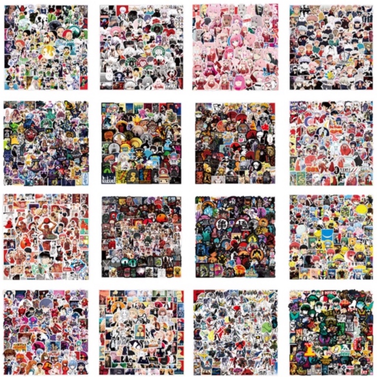 100PCS Anime Demon Slayer/My Hero Academy/Joos Bizarre Adventure/NARUTO/HUNTERxHUNTER สติกเกอร์สําหร