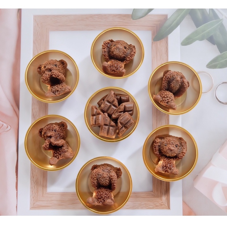 อาลัวช็อกโกแลตนม อาลัวช็อกโกแลตส้มอาลัวหมีน้อย