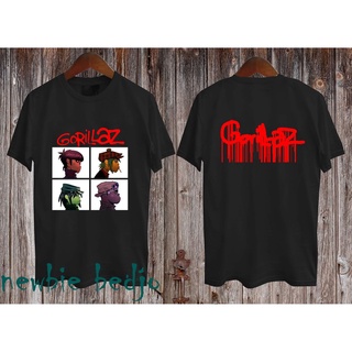 แขนสั้นcrew neckเสื้อยืดผ้าฝ้าย พิมพ์ลาย Gorillaz Demon Days Virtual Band S สไตล์คลาสสิก สําหรับผู้ชาย GFDSF61EW26656S-