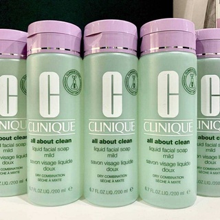 สบู่ CLINIQUE All About Clean Liquid Facial Soap Mild 200 ml.