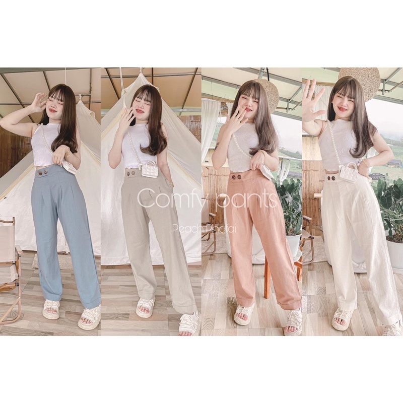 (New) กางเกงขากระบอกกลาง ทรงเป๊ะ เนื้อผ้าโซดา รุ่น Soda Pants