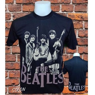 เสื้อวง The Beatles แขนสั้น ไม่มีตะเข็บข้าง คอฟิต ป้ายUSA เสื้อทัวร์ เสื้อวินเทจ วงร็อคต่างประเทศ