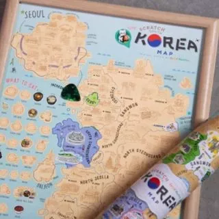 Good Weather Scratch Map : แผนที่ขูดได้ ประเทศไทย แผนที่ไทย แผนที่โลก Thailand BT21