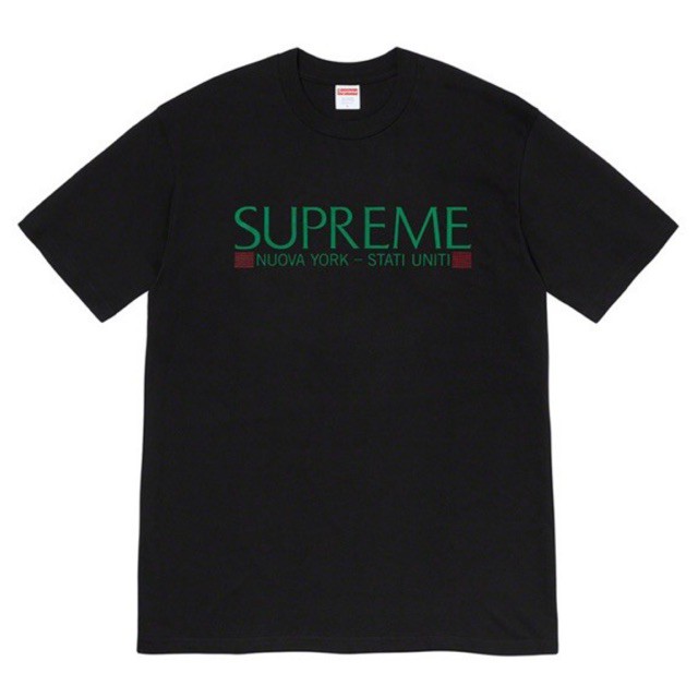 [ของแท้ 💯%] เสื้อยืด Supreme FW 2020 Black Nuova York T-Shirt