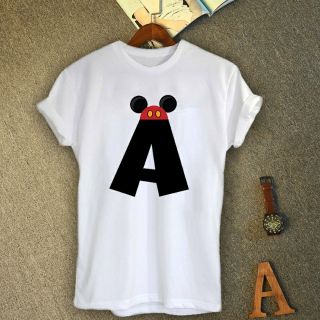 เสื้ออักษรลายหมวกมิกกี้ อักษร A