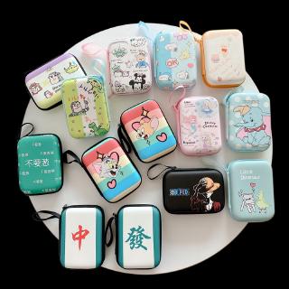 PU Leather Cute Coin Purse Case Travel Charger USB Cable Organizer Bag Girls Key Wallet Headset Earphone Bags Headphones