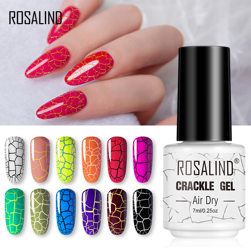 Rosalind Crackle Gel Polish Cracking Nail Lacquer Quick Drying Nail Art Gel