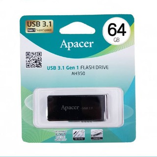 Apacer AH350 USB3.1แฟลชไดร์ฟ 64GB (Apacer AP64GAH350B-1)