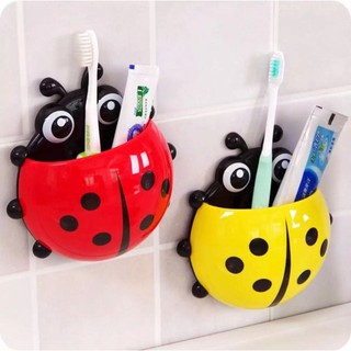 ที่เก็บแปรง ที่เก็บแปรงสีฟัน รูปเต่าทอง ที่เก็บยาสีฟันติดผนัง Organizer Tooth Brush Holder Kumbang คละสี T0467