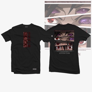 เสื้อยืดผ้าฝ้ายพิมพ์ลายขายดี ∋♟Anime Shirt Naruto - Uchiha Clan oversized Tshirt  mens t shirt black clothing printed T