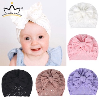 Cute Bow Baby Turban Summer Fashion Soft Elastic Breathable Kids Headscar