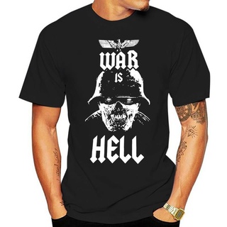 เสื้อยืดผ้าฝ้ายพิมพ์ลายแฟชั่น เสื้อยืด พิมพ์ลายการ์ตูน War Is Hell Wehrmacht Landser Zombie Undead War Hell Rocker 2022