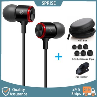 SPRISE Extra Bass Stereo หูฟัง หูฟังอินเอียร์ หูฟังมีไมค์ ตัดเสียงรบกวน หูฟังเบสหนัก เอียร์ปลั๊ก Headphone Earphone Type c 3.5mm 耳機