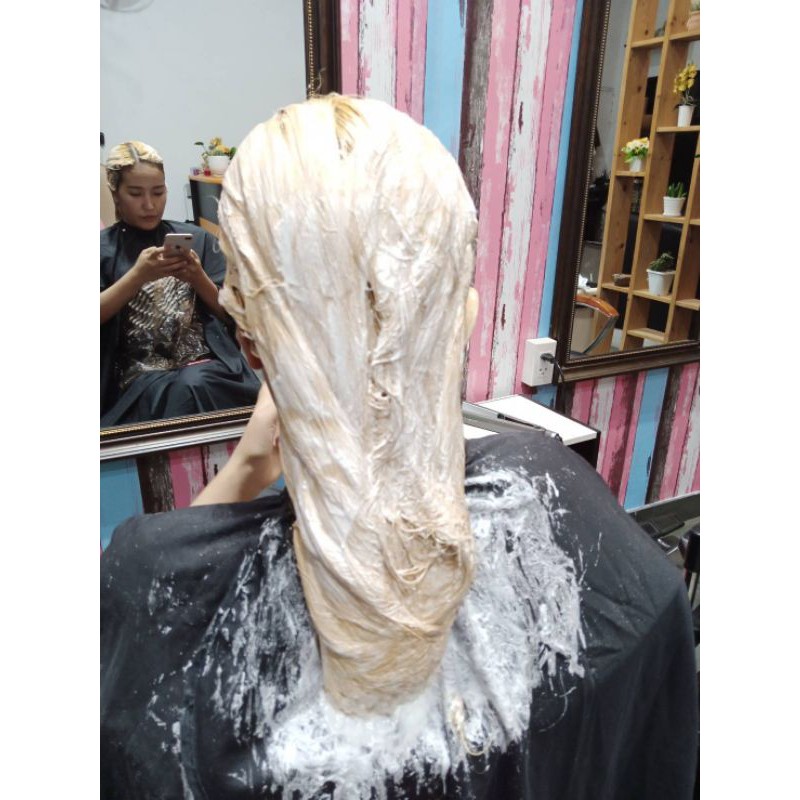 ผงฟอกสีผม ผงกัดสีผมฟอกผมขาวไว เปลี่ยนสีผมได้ง่ายถนอมเส้นผมไม่ทำให้ผมเสีย แบบสีธรรมชาติ ขนาด 500 g มีสินค้าพร้อมส่ง - รูปที่ 6