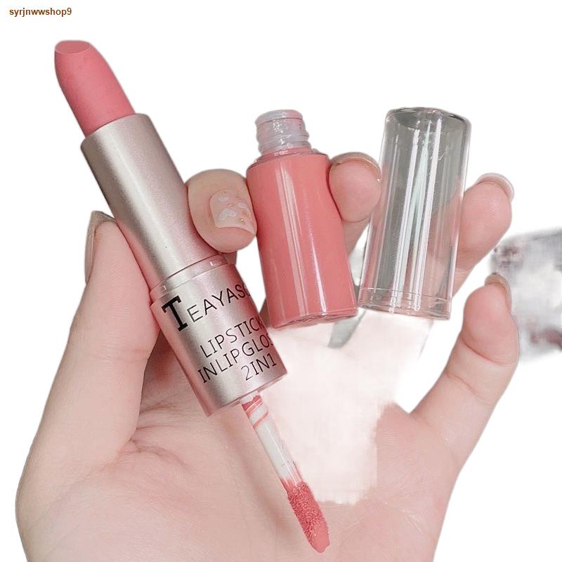 จุดประเทศไทยM075 2 In 1 ลิปสติกลิปกลอสเนื้อMatte ติดนานกันน้ํา 12สี ...
