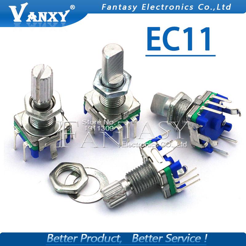 10PCS Half / Plum axis rotary encoder, handle length 15mm / 20mm code switch/ EC11 / digital potentiometer with switch