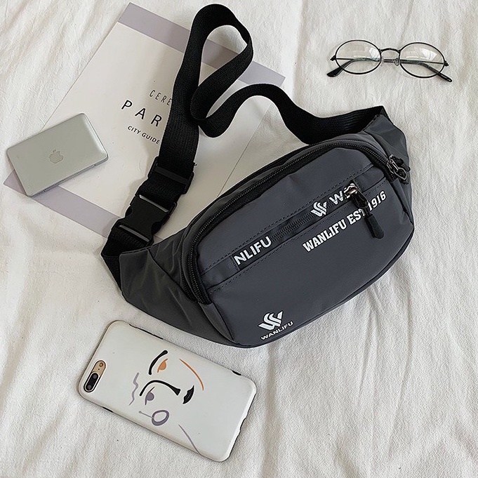 SIAMBAGSHOP(S1698) กระเป๋าคาดอกและเอวลายWANLIFUช่องเยอะมาก
