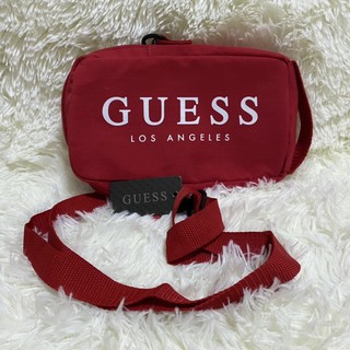 พร้อมส่ง กระเป๋า Guess Unisex สีแดง ใบเล็ก แบรนด์แท้💯% ✅ส่งฟรี