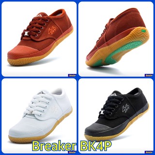 รองเท้าผ้า Breaker รุ่น BK4P( 29-45) สีขาว/ดำ/น้ำตาล