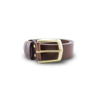 Brown Stone เข็มขัดหนังแท้รุ่น Milano Tan Belt Solid Brass Arrow Buckle